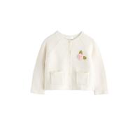 Next Cardigan 'Flower Girl' vert foncé / rose / blanc, Taille 110