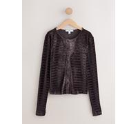Next Cardigan froncé à manches longues en velours