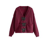 Next Cardigan lie de vin / noir / argent, Taille L-XL
