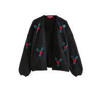 Next Cardigan pétrole / rouge vif / noir, Taille 4XL-5XL