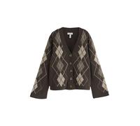 Next Cardigan 'Premium' beige clair / beige foncé / chocolat, Taille XS