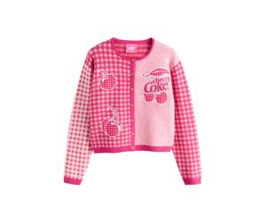 Next Cardigan 'Snoopy' rose / rose / rose foncé / blanc, Taille S-M