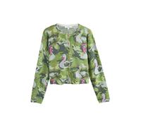 Next Green Duck Print Crew Neck Knitted Cardigan