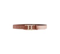 NEXT Femme Ceinture standard en cuir avec boucle imposante Marron fauve XS