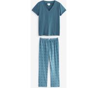 Next Chambray Blue Geo Short Sleeve Pyjamas