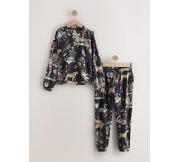 Next Charcoal Grey Leopard Long Sleeve Pyjamas