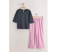 Next Pyjama anthracite / rose clair / noir, Taille XXXL