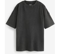 Next Charcoal Grey Relaxed Fit Heavyweight Longline T-Shirt