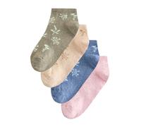 Next Chaussettes beige / bleu chiné / olive / rose, Taille 36-41