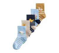 Next Chaussettes beige / bleu clair / bleu foncé / moutarde, Taille 31-36