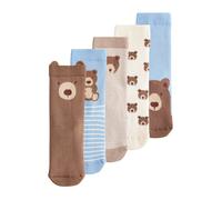 Next Chaussettes beige clair / beige foncé / bleu clair / marron, Taille 23-26