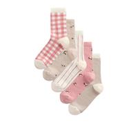 Next Chaussettes beige clair / brocart / rose ancienne / blanc, Taille 36-41