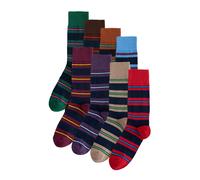 Next Chaussettes beige foncé / bleu / marron / vert / rouge, Taille 46-49