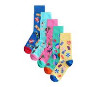 Next Chaussettes bleu / aqua / bleu cyan / citron / éosine, Taille 43-45