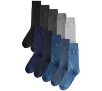 Next Chaussettes bleu / bleu marine / bleu-gris / anthracite / gris clair / gris foncé / noir, Taille 43-45