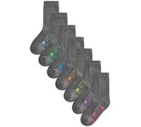 Next Chaussettes bleu ciel / gris chiné / violet / orange, Taille 41-44