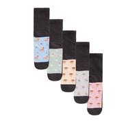 Next Chaussettes bleu ciel / vert pastel / rose / noir, Taille 36-41