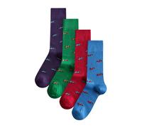 Next Chaussettes bleu ciel / vert / violet / rouge, Taille 46-49