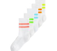 Next Chaussettes bleu clair / citron vert / canneberge / blanc, Taille 31-36
