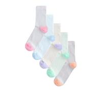Next Chaussettes bleu clair / vert clair / lavande / orange / rose clair, Taille 36-41