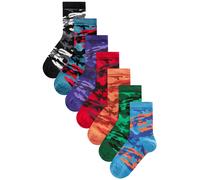 Next Chaussettes bleu clair / vert / violet / orange / rouge / noir, Taille 37-40