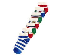 Next Chaussettes bleu cobalt / vert / rouge / blanc, Taille 19-22