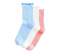 Next Chaussettes bleu / corail / blanc naturel, Taille One Size