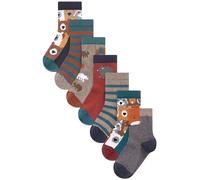 Next Chaussettes bleu foncé / marron / jaune / gris chiné, Taille 19-22