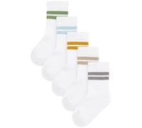 Next Chaussettes bleu-gris / safran / vert / blanc, Taille 23-26