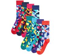 Next Chaussettes bleu marine / bleu violet / rose / rouge, Taille 43-45
