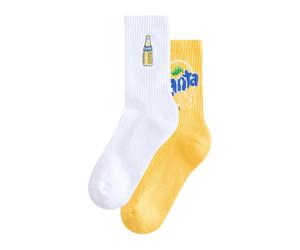 Next Chaussettes bleu marine / citron vert / vert / blanc, Taille 36-41