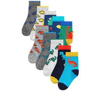 Next Chaussettes bleu marine / gris / gris clair / gris foncé / vert, Taille 19-22