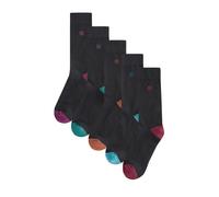 Next Chaussettes bleu / violet / lie de vin / noir, Taille 9-11