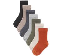 Next Chaussettes crème / camel / kaki / rouge orangé, Taille 26,5-30,5