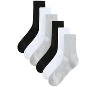 Next Chaussettes de sport 'Essential' gris / noir / blanc, Taille 43-45