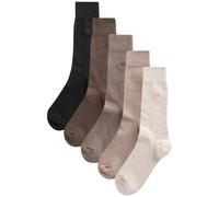 Next Chaussettes écru / beige chiné / chocolat / noir, Taille 46-49