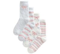 Next Chaussettes écru / bleu pastel / corail, Taille 36-41