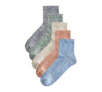 Next Chaussettes écru / marine / bleu chiné / vert chiné / orange chiné, Taille 46-49
