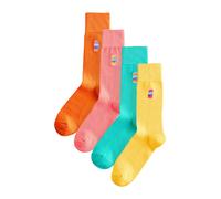 Next Chaussettes 'Fanta' jaune / jade / orange / rose, Taille 43-45