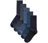NEXT Chaussettes fraîcheur brodées, 5 paires Navy Blue Marl 39-42.5