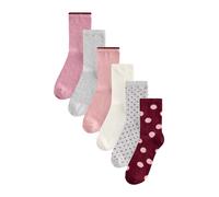 Next Chaussettes gris clair / rose / bourgogne / blanc cassé, Taille 36-41