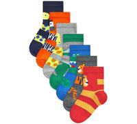 Next Chaussettes gris foncé / gris chiné / vert / orange, Taille 31-36