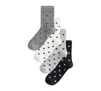 Next Chaussettes gris / gris foncé / noir / blanc, Taille 36-41