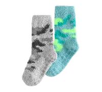 Next Chaussettes gris / gris foncé / vert fluo / vert foncé, Taille 26,5-30,5