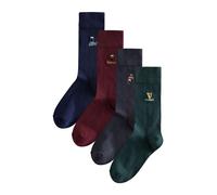 Next Chaussettes 'Guinness' bleu foncé / gris foncé / sapin / lie de vin, Taille 43-45