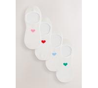 Next Lot de 4 paires de chaussettes invisibles à motif caur