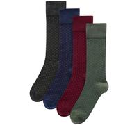 Next Chaussettes marine / anthracite / roseau / lie de vin, Taille 39-42,5
