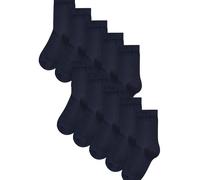 Next Garçon Lot de 10 paires de chaussettes en coton majoritaire Bleu marine 31
