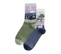 Next Chaussettes marine / vert / éosine / blanc, Taille 36-41