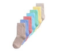 Next Chaussettes mastic / bleu roi / bleu clair / moka / jaune / menthe / rouge chiné, Taille 41-44